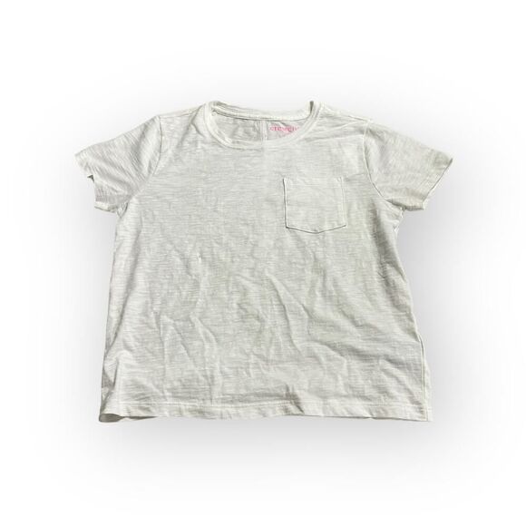 Crewcuts Short Sleeve Slub Pocket Tee Girl's Large 10-11 White NWT - Picture 2 of 8